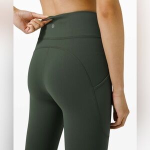 lululemon Invigorate HR Tight 25", Size 4, w/Pockets, Smoked Spruce *Like New